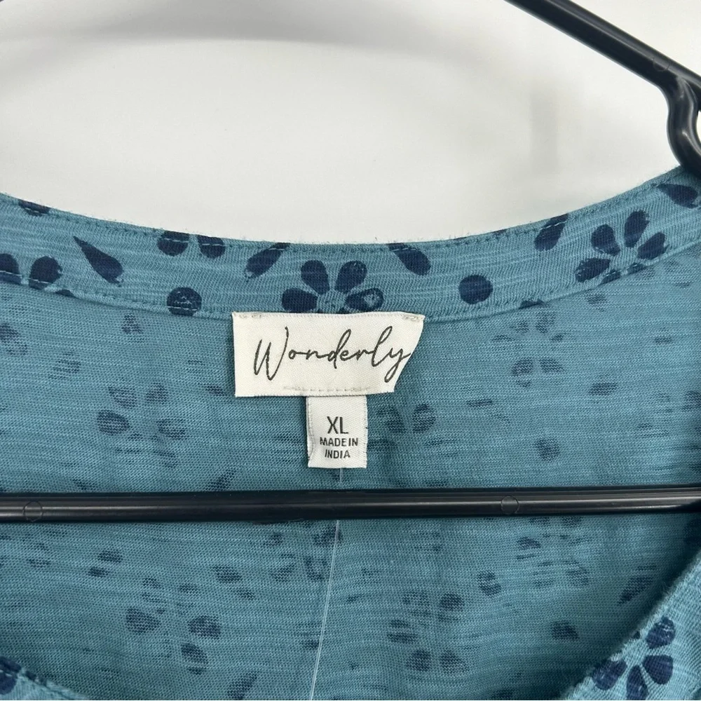 Wonderly Teal Floral Blouse - Picture 3 of 8